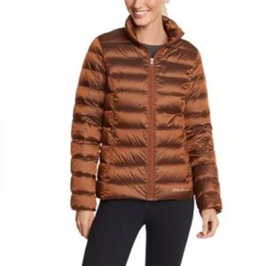 [XL]Eddie Bauer Women's Brown Cirruslite Down Puffer Jacket